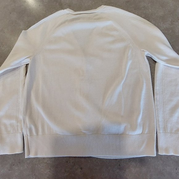 BANANA REPUBLIC Women's Button-Down Cardigan w/Sleeve Details - Ivory - Medium - Picture 4 of 12